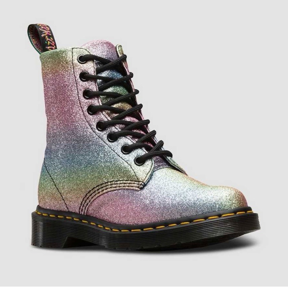 RARE Dr. Martens 1460 Pascal Rainbow Glitter 6